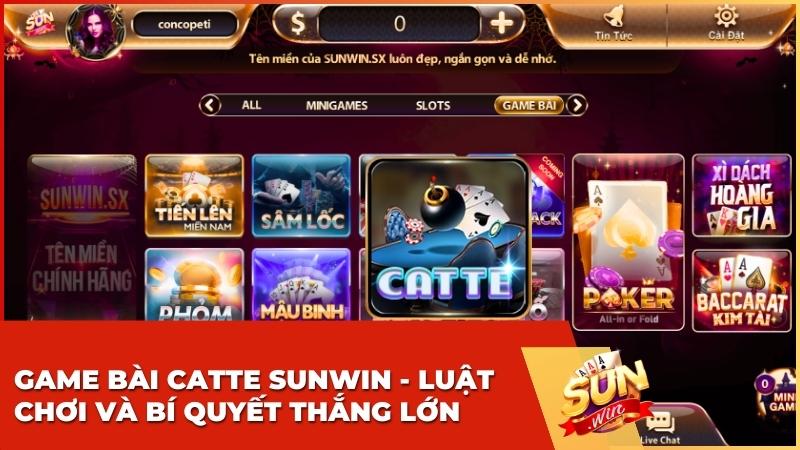 Game bài Catte tại Sunwin: Hướng dẫn luật chơi và mẹo đánh bại đối thủ