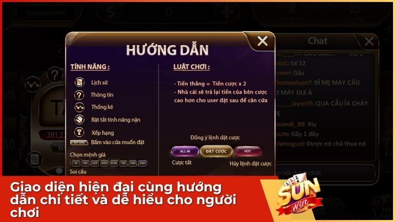 Giao diện Sunwin hiện đại cùng hướng dẫn chi tiết và dễ hiểu cho người chơi