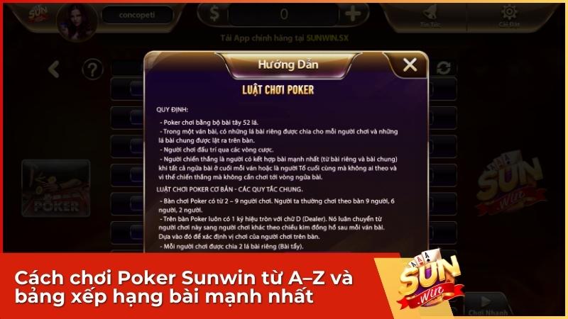 Một ván Poker tại Sunwin gồm bốn vòng cược từ Pre-Flop đến River trước khi lật bài phân định thắng thua