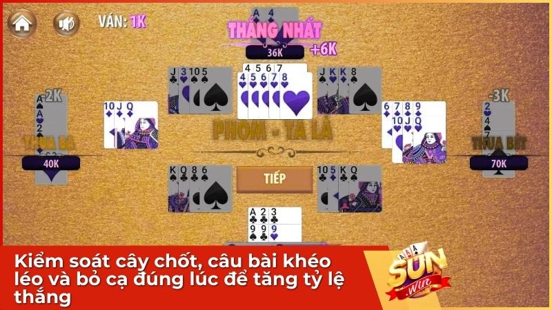 Game Bài Phỏm Tại Sunwin: Hướng Dẫn Luật Chơi, Cách Tính Điểm và Bí Kíp Ù Tròn 4 Kiểm soát cây chốt, câu bài khéo léo và bỏ cạ đúng lúc để tăng tỷ lệ thắng